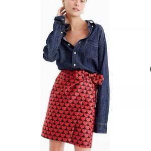 NWT J. Crew Castlebar Snuggle Heart Wrap Printed Lovecore Mini Size 4